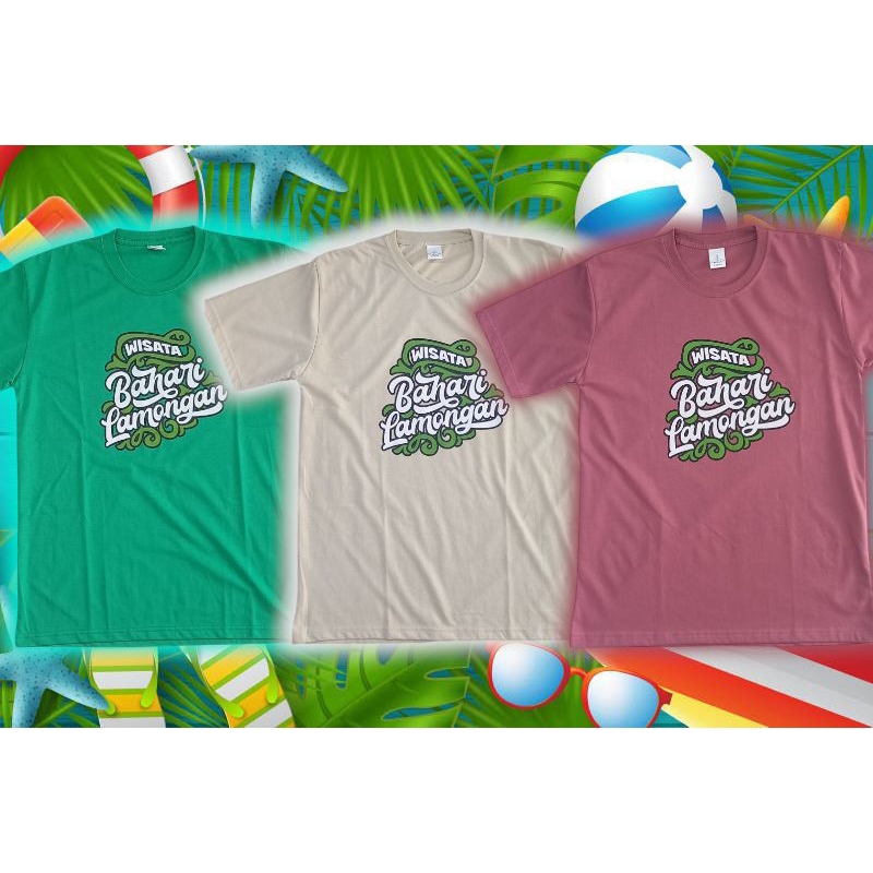 kaos wisata bahari lamongan typografi