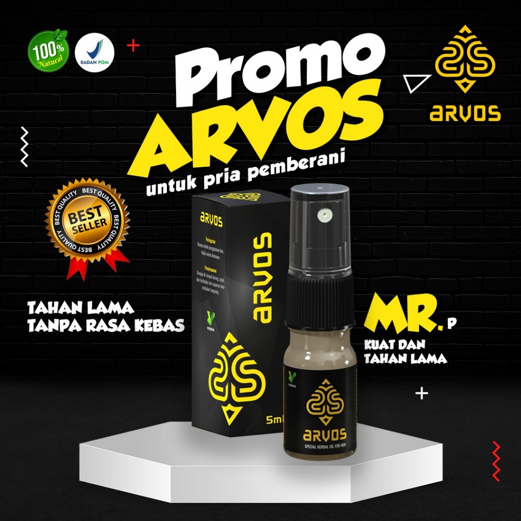 ARVOS Spray Original - Spray obat Kuat tahan lama tanpa kebas Bpom