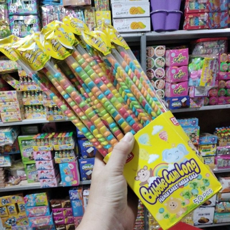 

Bubble GumLong Permen Karet Aneka Rasa 1 box 50pcs