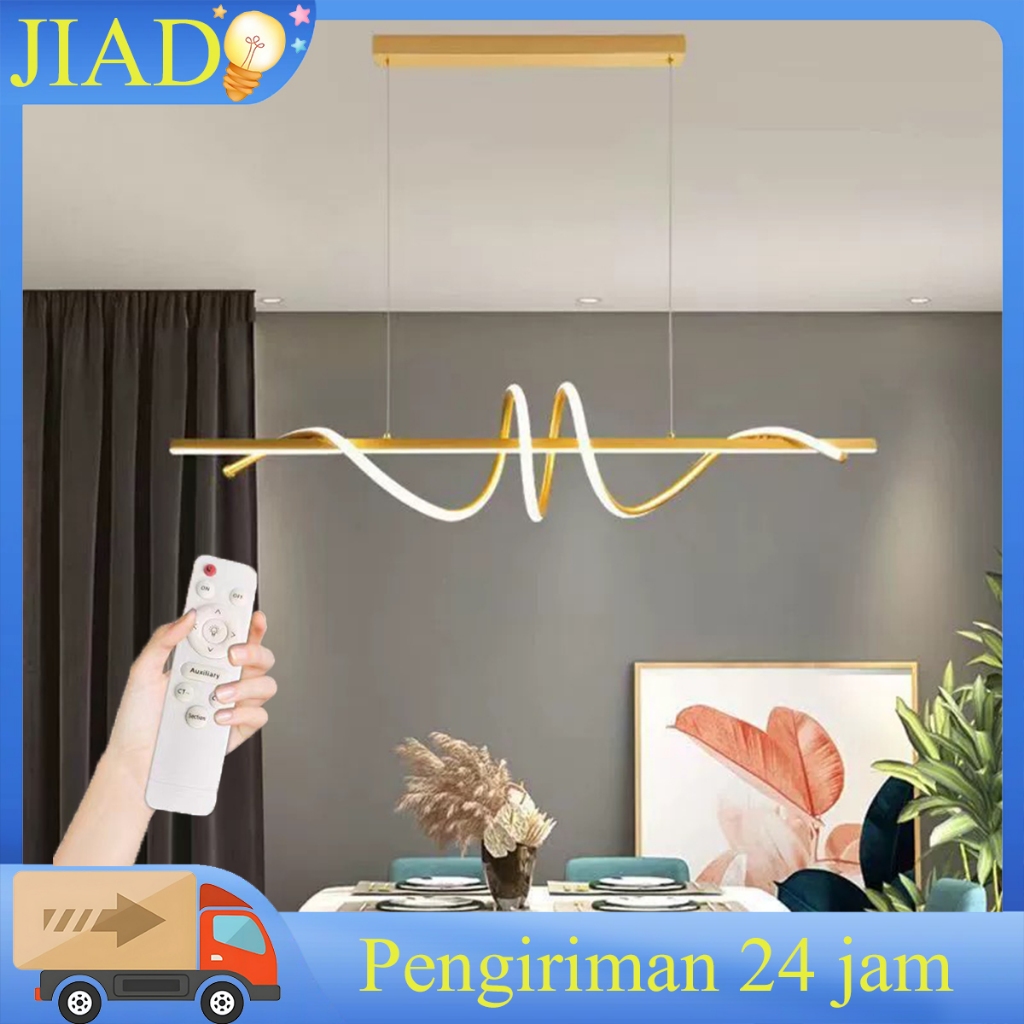 Lampu Gantung Minimalis Lampu Gantung Meja Makan Mewah Lampu Gantung Ruang Tamu Spiral Kreatif Lampu