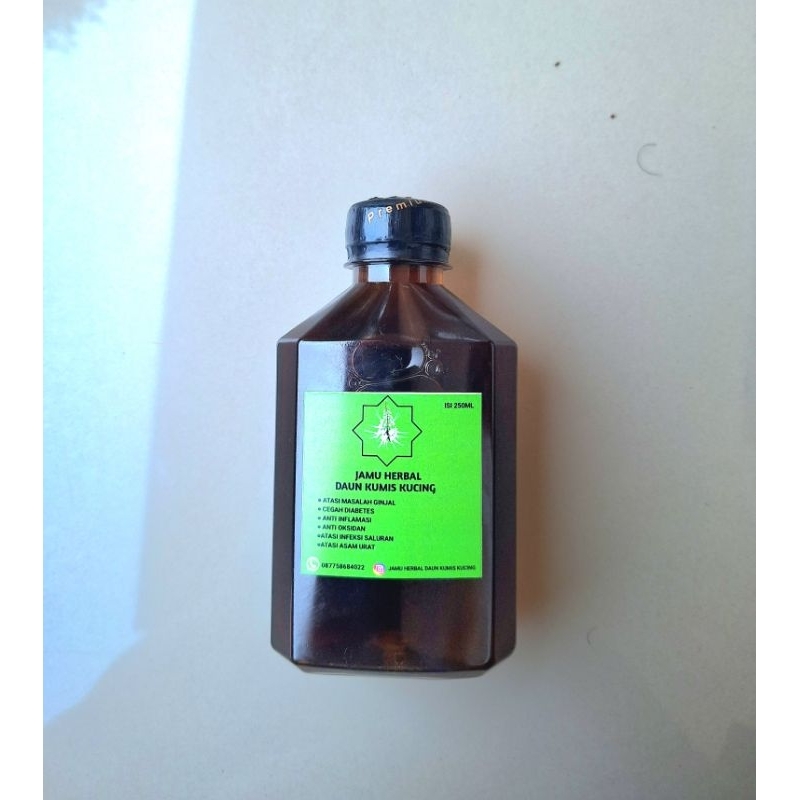 

Jamu herbal ekstrak klorofil daun kumis kucing tradisional obat herbal ( 250ml )