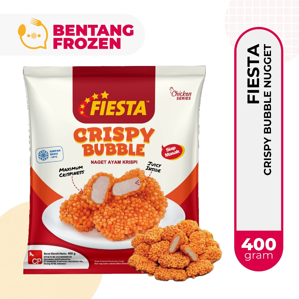 

Fiesta Crispy Bubble Chicken Nugget 400gr / Nugget Ayam Crispy