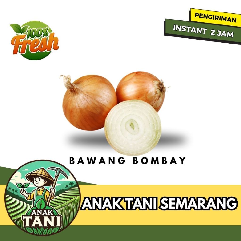 

[ANAK TANI] BAWANG BOMBAY SEGAR PER 250 GR SIAP KIRIM INSTANT AREA SEMARANG