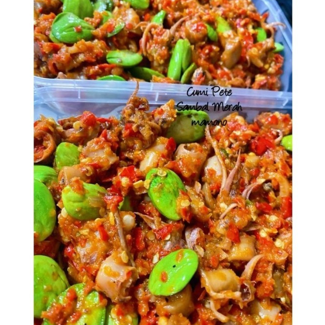 

PROMO 2 BUNGKUS SAMBEL CUMI PETE EXTRA PEDAS MANTUL 25 GRAM / tanpa pengawet