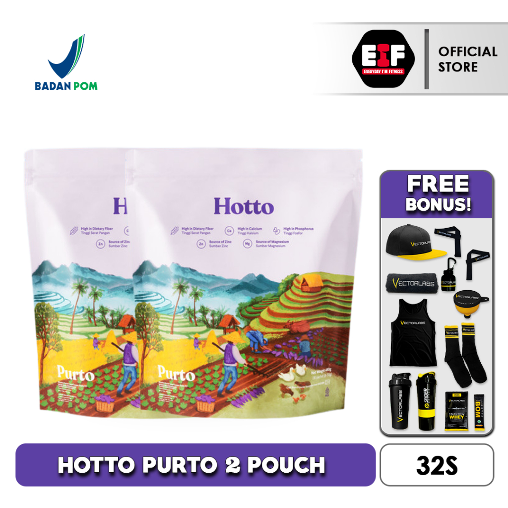 

HOTTO PURTO 1 POUCH ISI 32 Sachet - Multigrain with Purple Potato