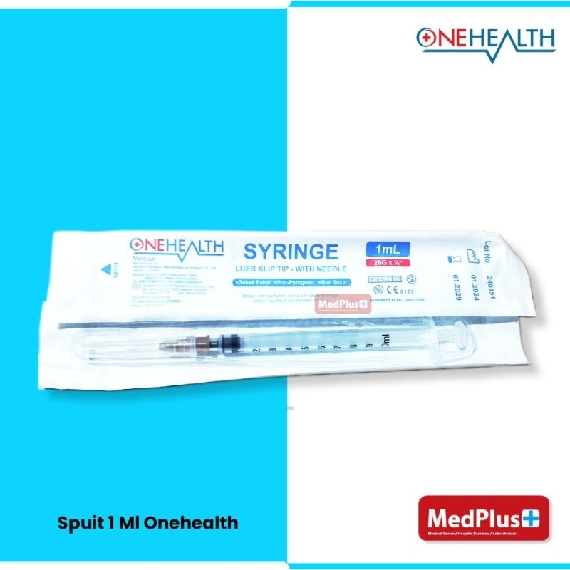 Aurabaik M+ Syringe 1 Ml Onehealth Spuit 1 Cc / Box