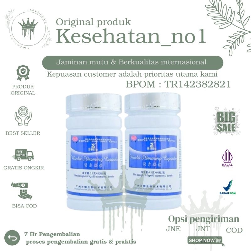 Pelangsing WSC BIOLO ASLI BERGARANSI , Pelangsing Biolo , Biolo Slimming Capsule