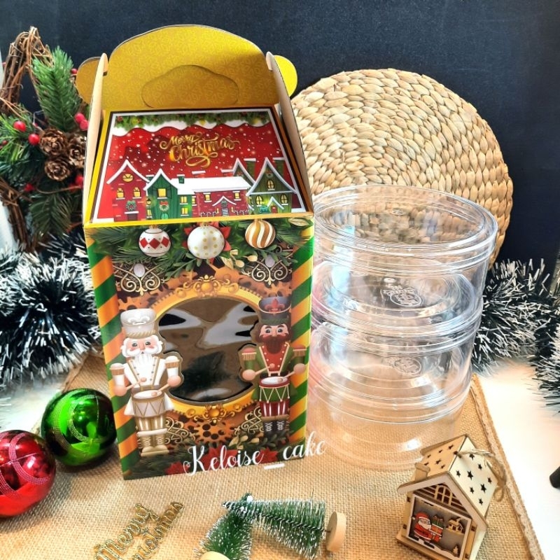 

( isi 5 box / @ 11.000 ) BOX / DUS CHRISTMAS/NATAL ISI 3 TOPLES 500 GRAM