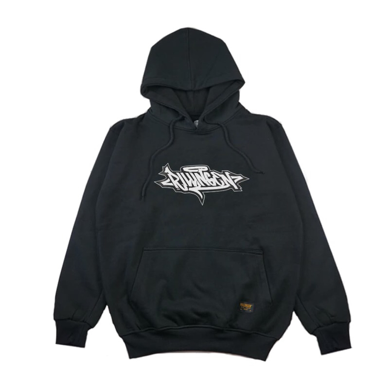 RILLINGEN - jaket hoodie TAGGING black premium localbrand