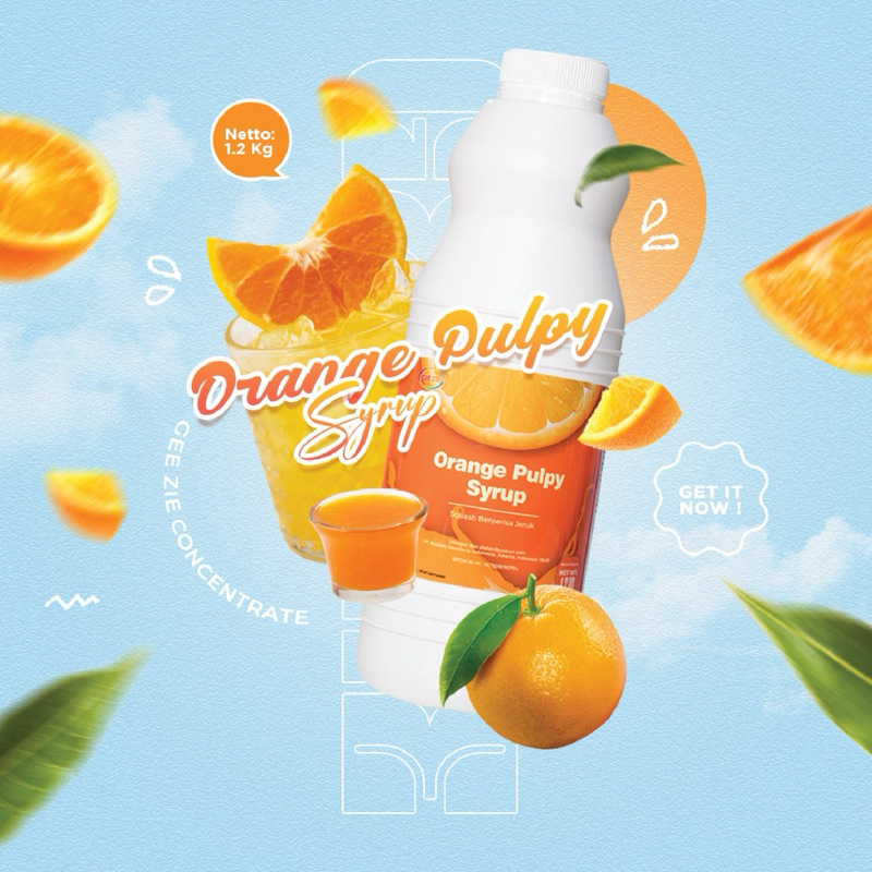 

Gee Zie Sirup Rasa Jeruk Pulpy 1,2KG | Orange Pulpy Botol | Juice Concentrate Orange Pulpy HALAL & BPOM ✅