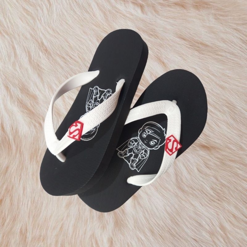 Superman Sandal Jepit Anak / Sandal Unik / Sandal Lucu / Karet Fillpper / Sandal Superhero