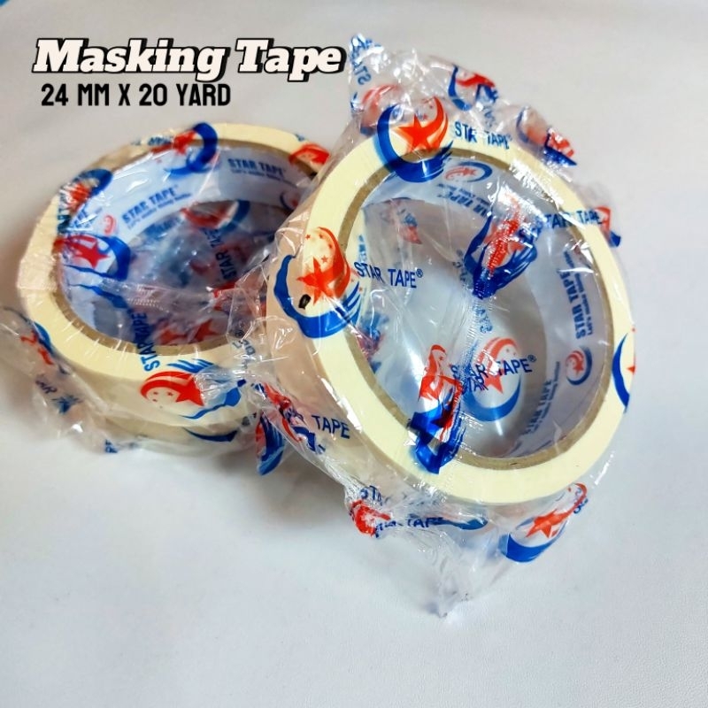 

Masking Tape Solasi Kertas Selotip Lakban 24 mm x 20 yard