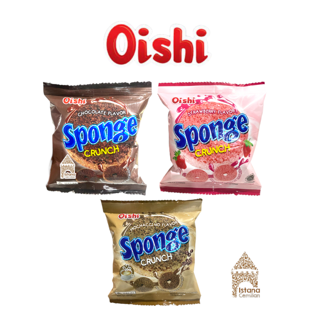 

Oishi Sponge Crunch Stroberi / Cokelat 9 Gram