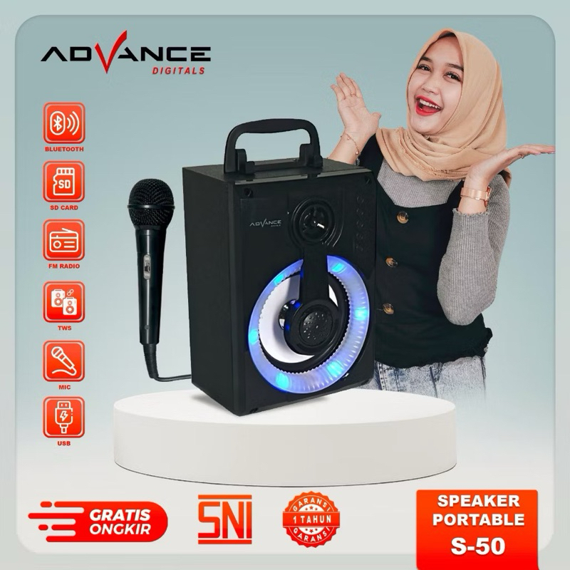 Advance S-50 Portable Speaker Bluetooth + MIC