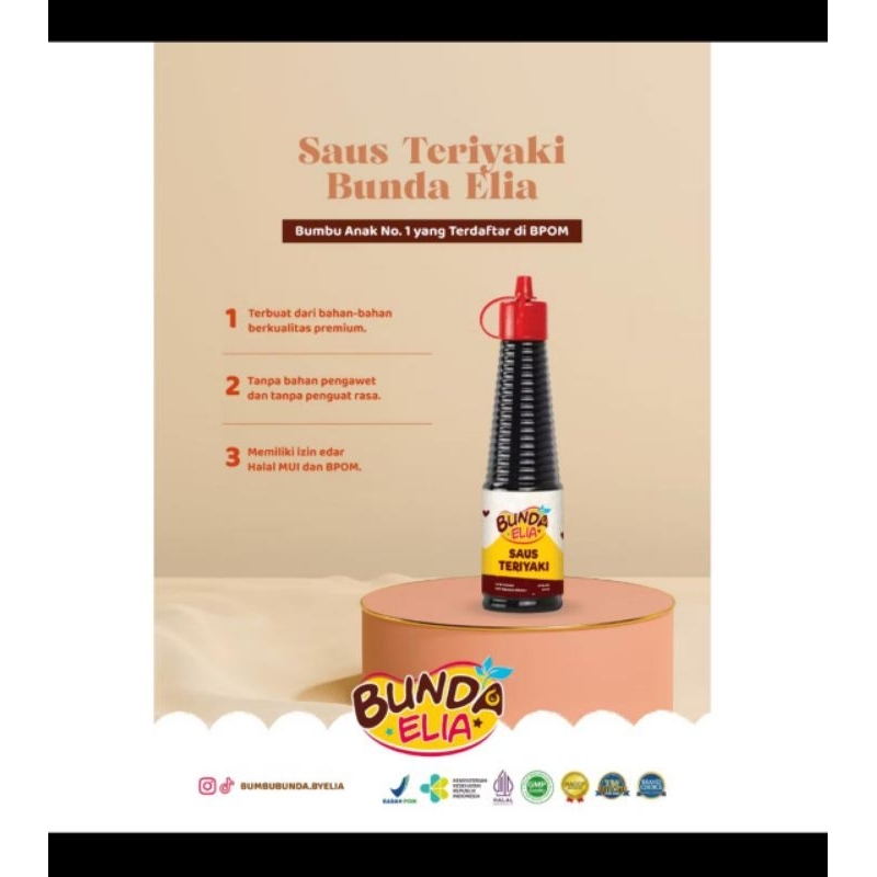 

Bunda Elia Kecap MPASI Non MSG Bergizii dan Tinggi Protein