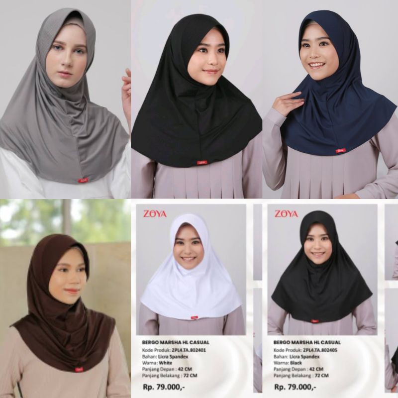 Bergo Zoya Marsha Hl Casual Zoya Sport Sekolah