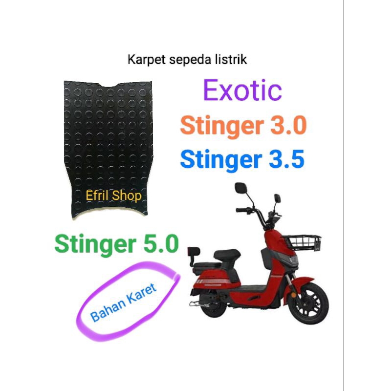Karpet sepeda listrik Exotic Stinger 3.0 Stinger 3.5 Stinger 5.0 BAHAN KARET