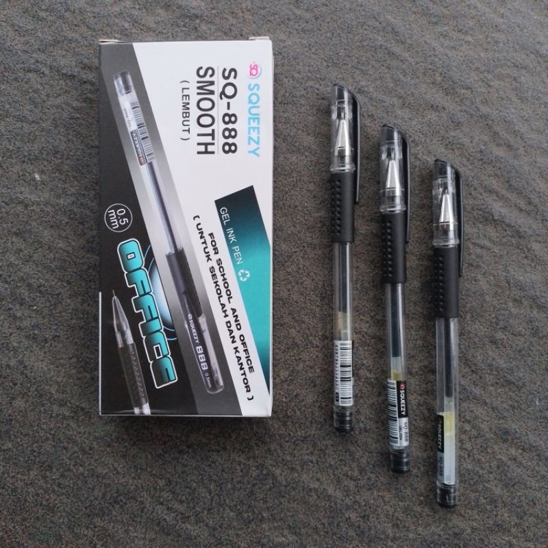 

Pulpen Gel Pen Squeezy SQ-888 Smooth ( Pak ) [ Original ]