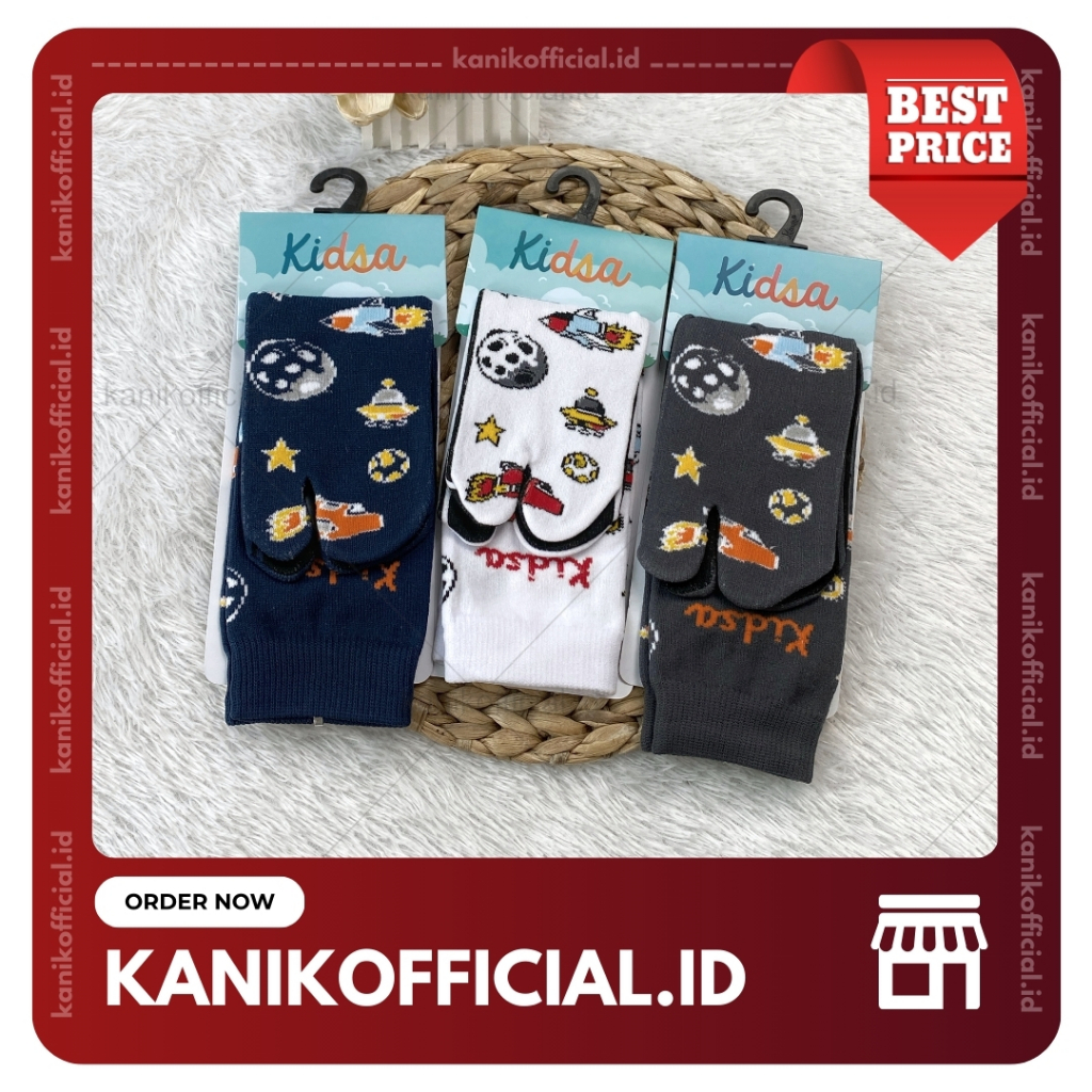 Kanik Kidsa Kaos Kaki Anak Umur 6-8 Tahun Motif Space Cowok Nyaman Adem Keren