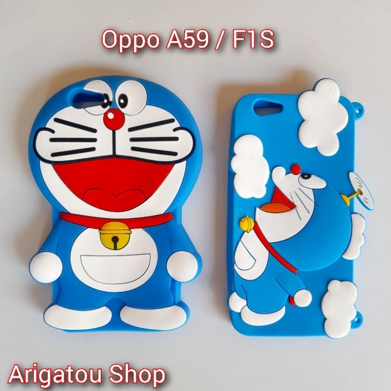 Oppo A59 / F1S Case Softcase Boneka 3D Karakter Doraemon