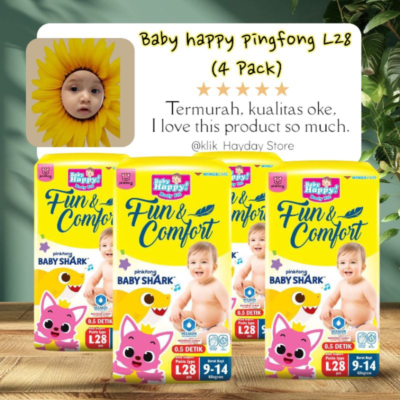 (1 Dus) Baby happy pingfong L28 / M32 - Hayday Store