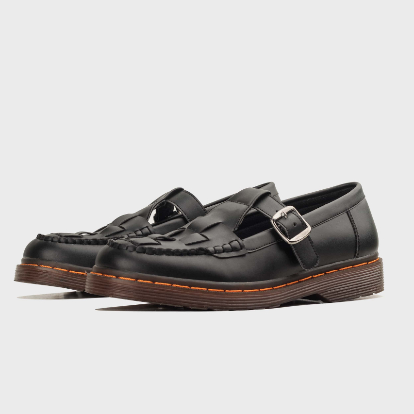 Navara Footwear - Sepatu Pria Wanita Formal Loafers Sporty Casual Hitam NVR Debonaire 015