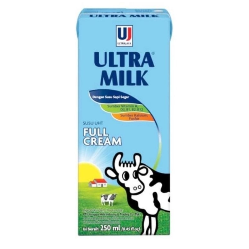 

Ultra Milk 200/250ml 1 Dus Isi 24 Pcs Kalsium Tinggi