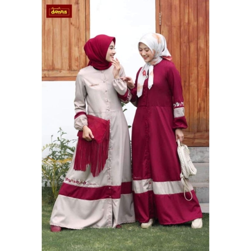Gamis Toyobo Dewasa Daily Alamanda / Gamis Dannis Dewasa Khaky - Maroon Dv