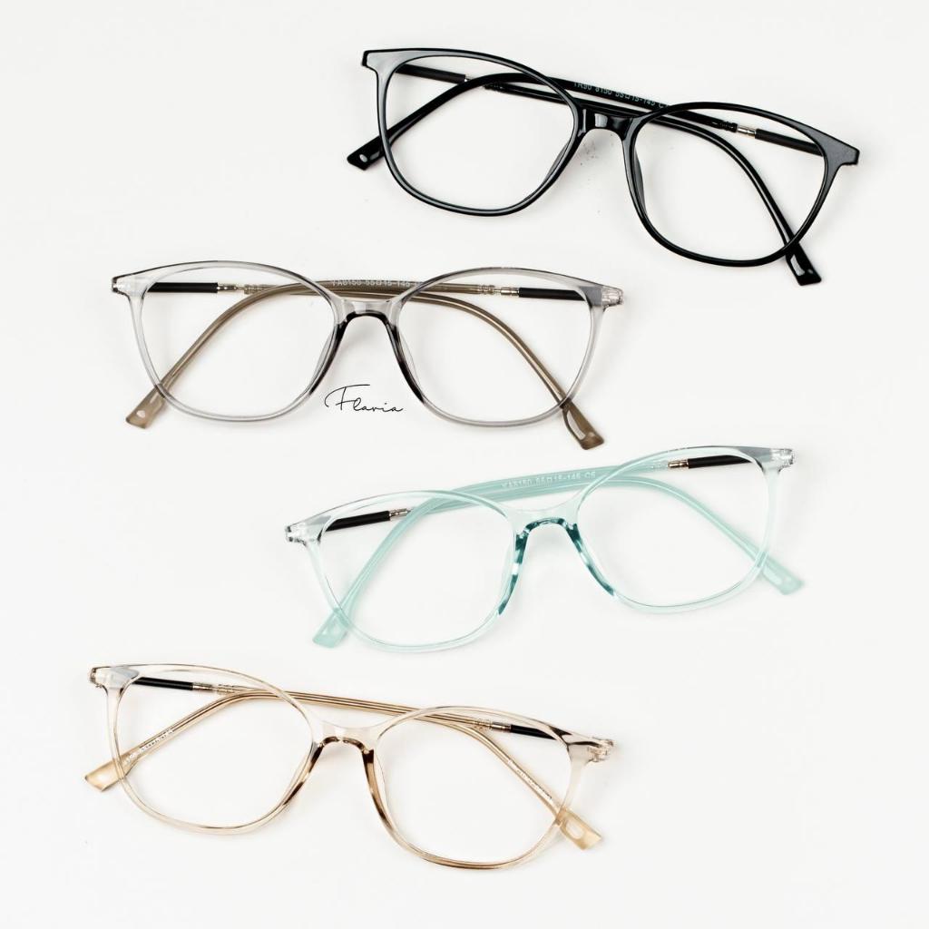 Flavia Eyewear - Kacamata Hazel Square Acetat (custom minus, photochromic, blueray, bluechromic)