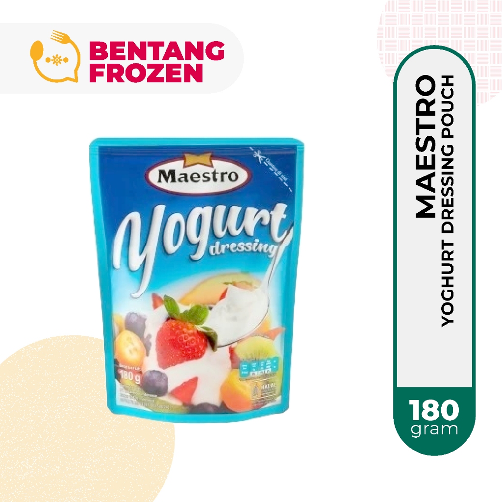 

Maestro Yogurt Dressing Pouch 180gr / Salad Buah Dressing