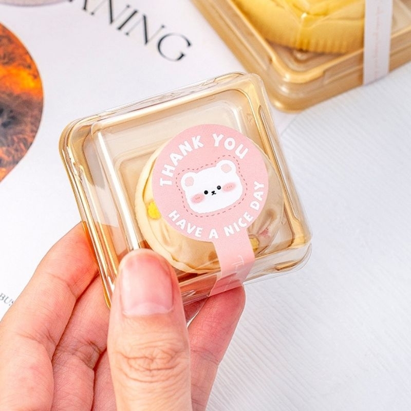 100 Pcs Stiker Thank You Panjang Stiker Label Makanan Panjang