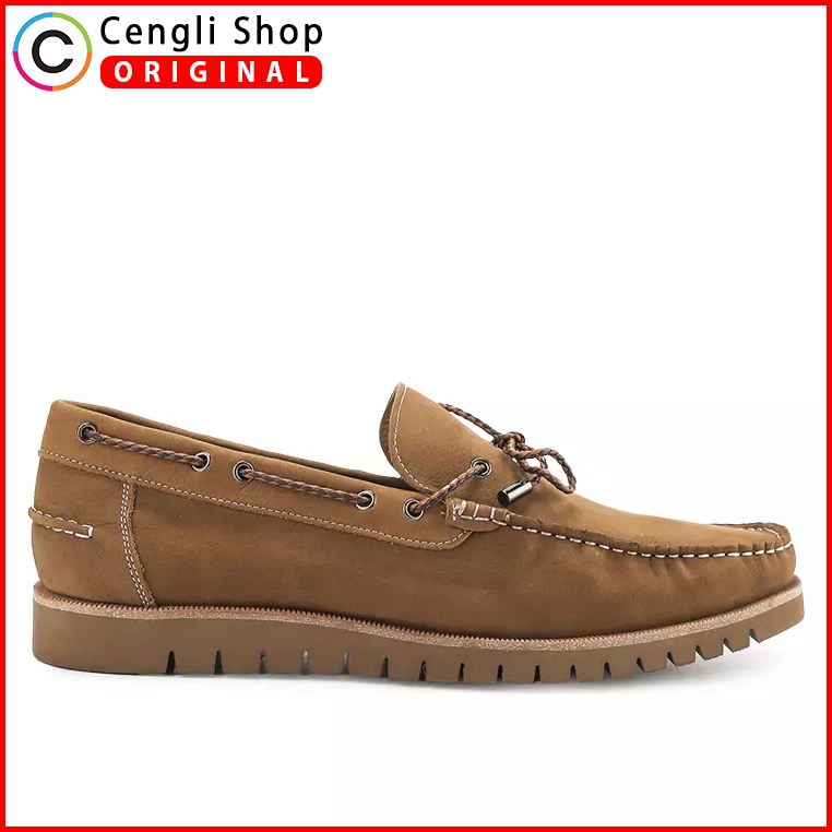 OBERMAIN SEPATU LOAFER PRIA ORIGINAL SLIP ON PANSUS LOAFERS KULIT ASLI ORI COKLAT BROWN OM27