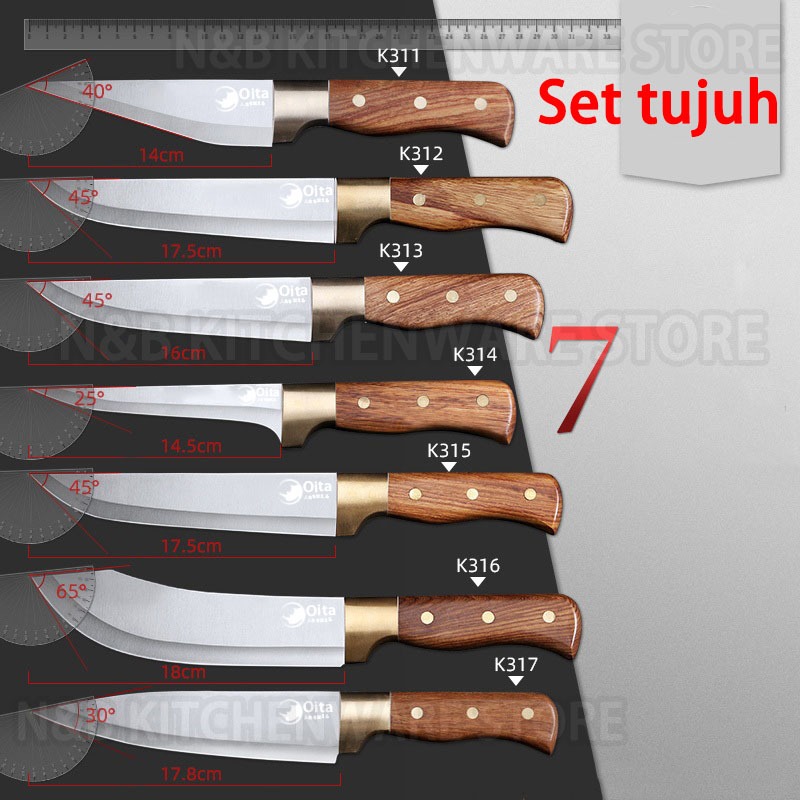 Tujuh Gaya Pisau Stainless Steel Pisau Daging Super Tajam Pisau Boning Pisau Pemotong dan Boning Jep