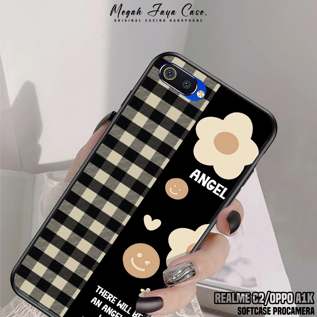Case Realme C2 / OPPO A1K - Casing OPPO A1K / REALME C2 Motif BUNGA - Softcase Hp Realme C2 - Kondom