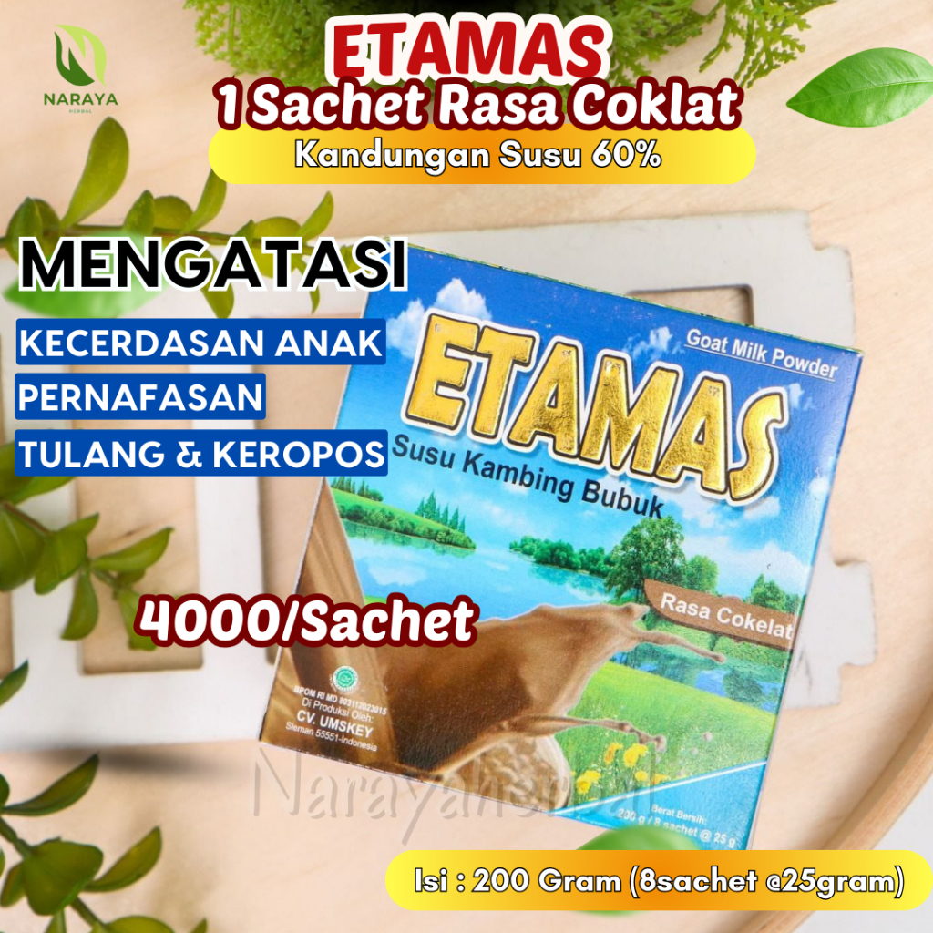 

ETAMAS COKLAT - Susu Kambing Bubuk Etawa Isi 1 Sachet
