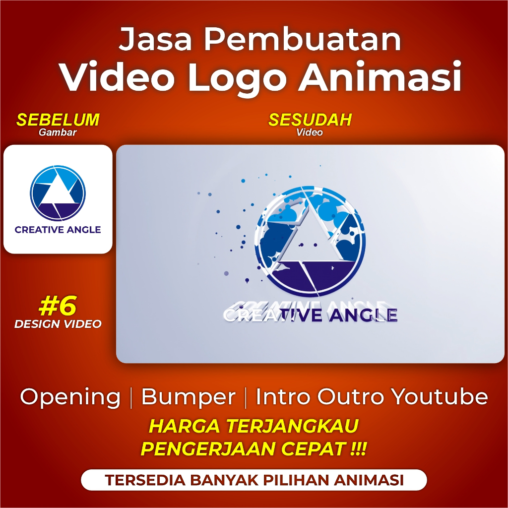 Jasa Bikin Video Animasi Logo Opening Intro Outro Logo untuk Youtube Instagram Tiktok