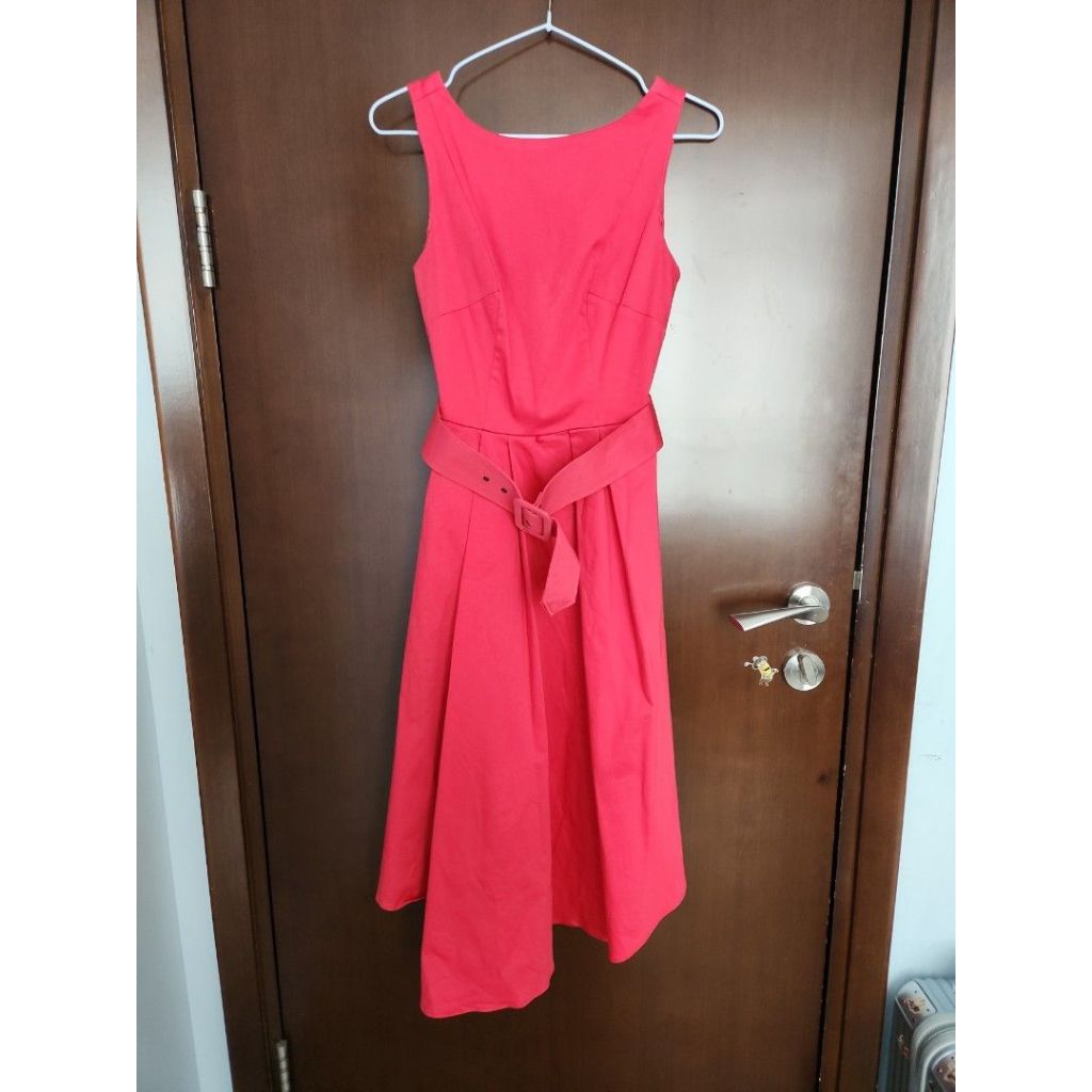 Coast Cotton Dress Hot Pink