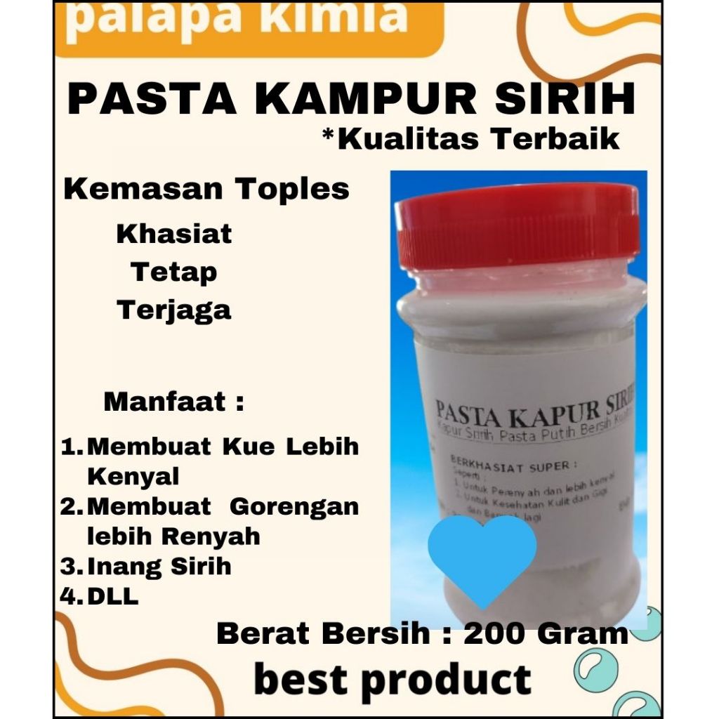 

PASTA KAPUR SIRIH//KAPUR SIRIH BASAH//200 GR