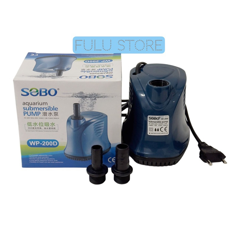 SOBO WP 200D Submersible Pump 200 D Pompa Air Celup Aquarium Kolam Ikan