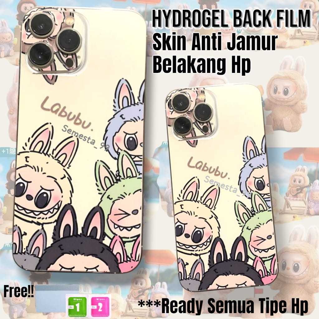 Hydrogel Skin Back LABUBU 3D Realme 9 9i 9Pro 9Pro+ 8 8i 8Pro 7 7i 7Pro 6 6Pro 5 5i 5Pro 3 3Pro 2 2P
