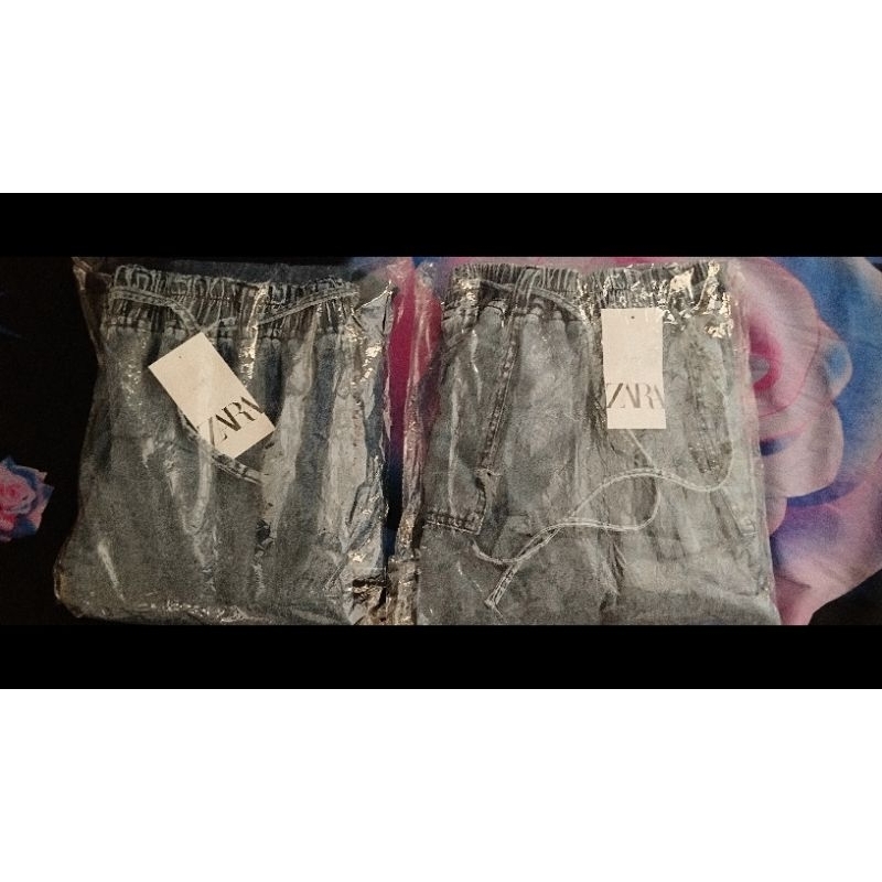 READY✅ROK JEANS SKIRT CARGO SNOW ZARA HANGTAG PREMIUM STRETCHY FIT L || ROK LEVIS WANITA