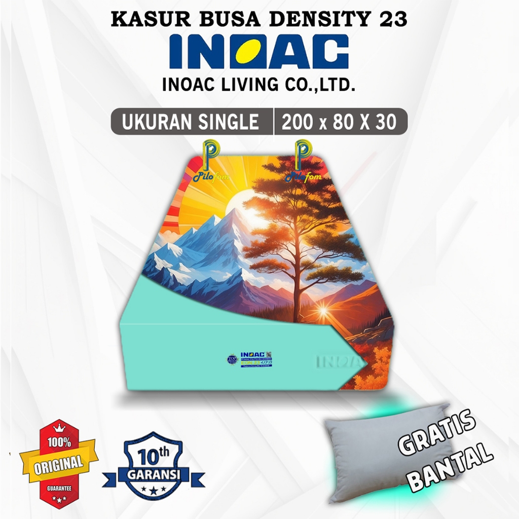 Kasur Busa Inoac Original 200x80x30 cm Tebal Ukuran Untuk 1 Orang Bergaransi