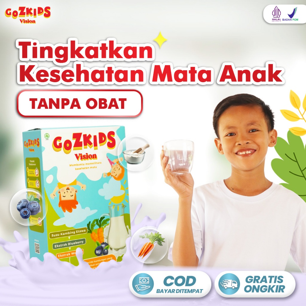 

GOZKIDS VISION - Susu Herbal Alami Tingkatkan Kesehatan Mata Anak Tanpa Perlu Obat Isi 200gram