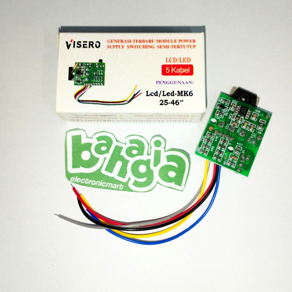 Modul Power Supply Switching Gacun TV LCD LED MK6 40W 5 Kabel 25-46"