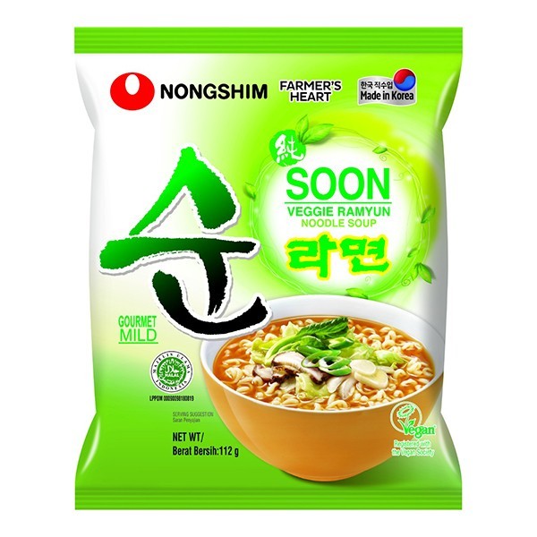 

Nongshim Soon Veggie Ramyun Noodle Soup 112 g