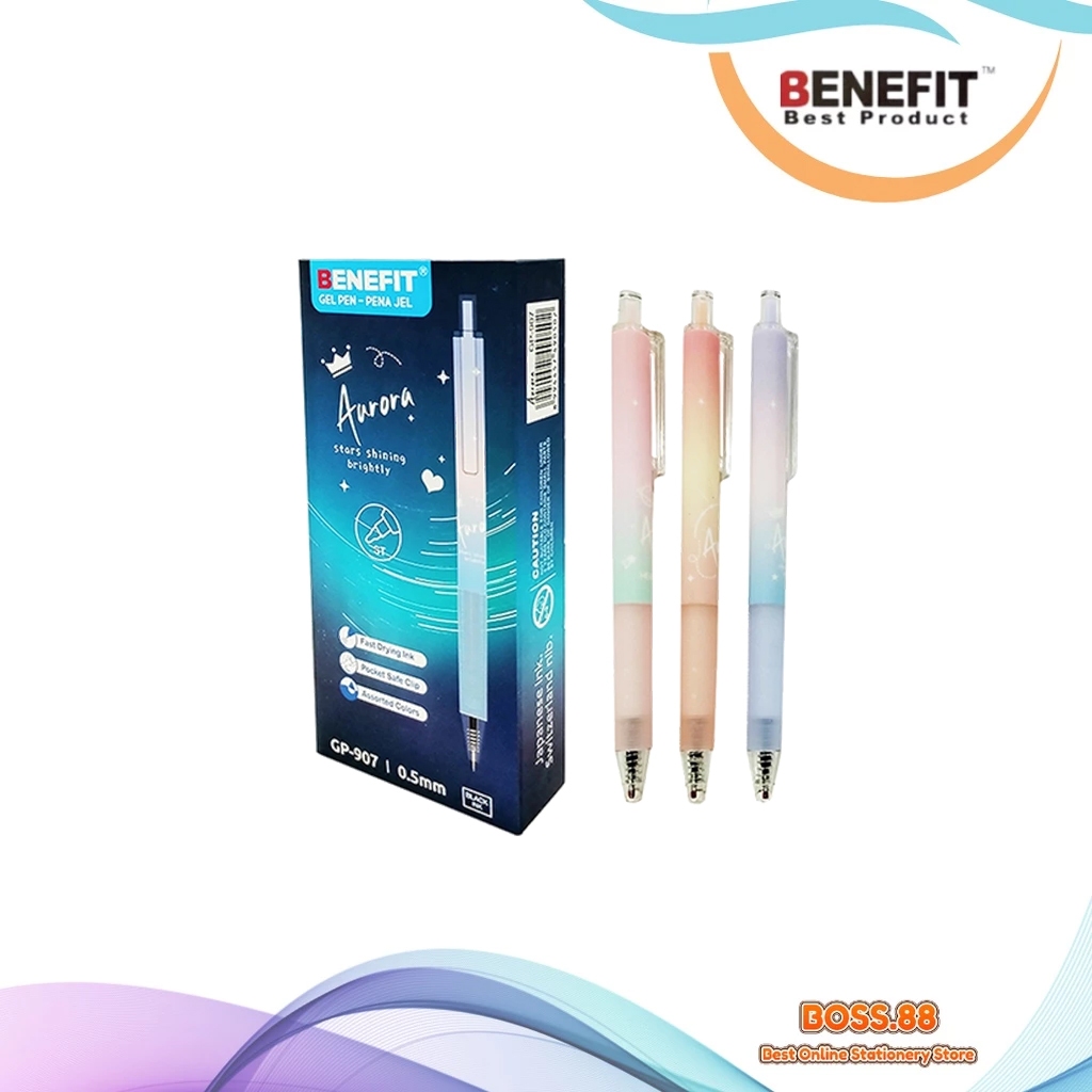

GEL PEN / PULPEN GEL BENEFIT GP-907 AURORA (12 PCS)