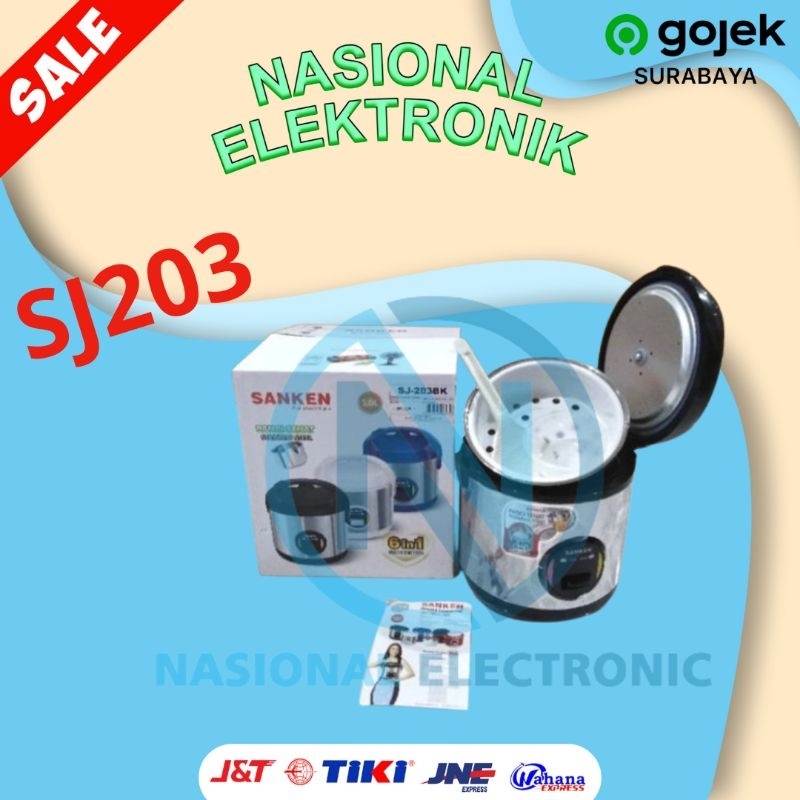 MAGIC COM SANKEN SJ 203/ MAGIC COM SANKEN SJ203/ RICE COOKER SANKEN SJ-203/ RICE COOKER PENANAK NASI