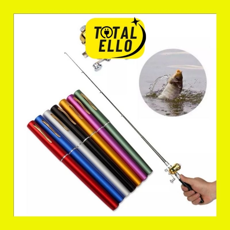 TOTALELLO - Joran Pancing Pena / 1 set joran mini dan rell / mini pen fishing