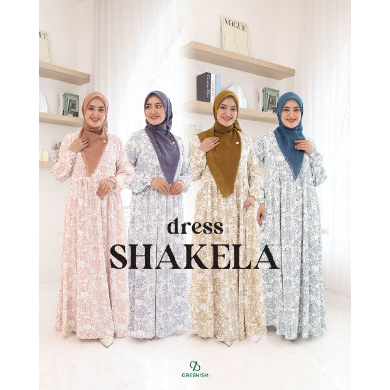 [ GREENISM ] SHAKELA DRESS BY GREENISM | GAMIS WANITA MUSLIM STYLISH