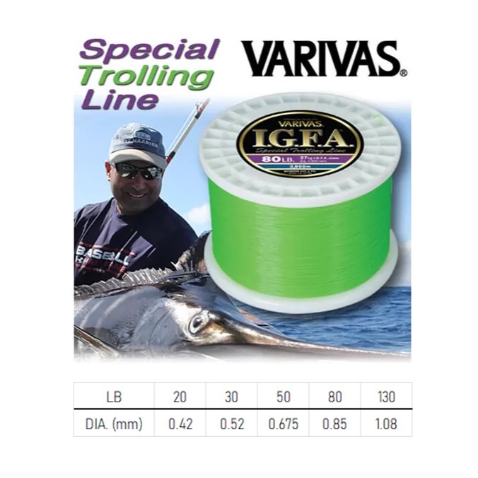Varivas IGFA Special Trolling Line 1000m Nylon Mono Senar Pancing